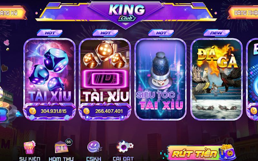 Kho game hấp dẫn trên cổng game Kingclub